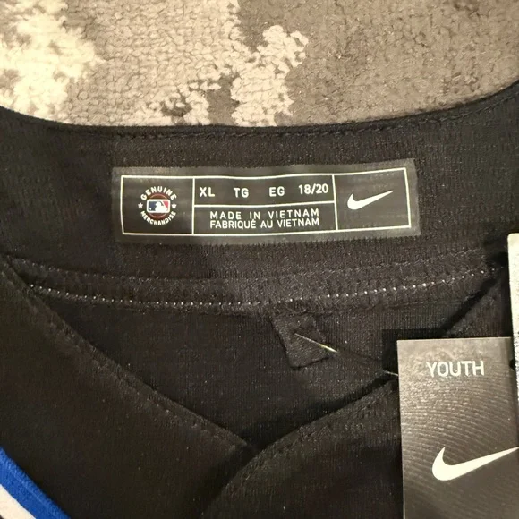 Nike Los Angeles Dodgers Black Stitched Official Baseball Jersey Youth XL NEW - Picture 6 of 8